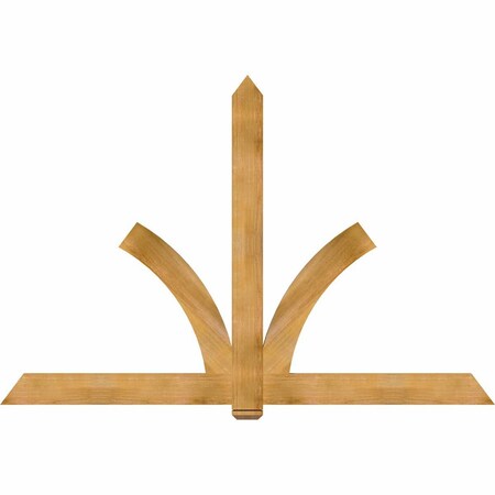 Ekena Millwork Redmond Rough Sawn Timber Gable Bracket, Western Red Cedar, 96"W x 64"H x 2"D x 6"F, 16/12 Pitch GBW096X64X0206RED00RWR
